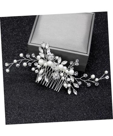 Ipetboom Bride Comb Tiara Bridal Hair Comb Wedding Hair Comb Bride Hair up Crystal Bandanas - Buy Online on GoSupps.com