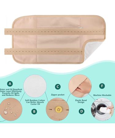 1 Set Castor Oil Packs for Neck and Abdomen to Cloth Reusable Soothes Inflammatory Pain Liver Detoxification Promotes Circulation Reduces Insomnia(Castor Oil Not Included) Khaki A - Buy Online on GoSupps.com