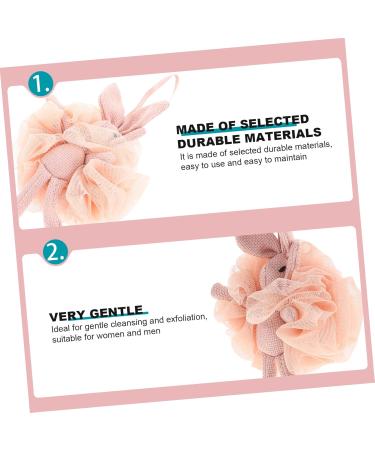 Healeved Bath Mesh Sponge Portable Bathing Balls Bunny Bath Loofah Body Scrubber Loofah Shower Pouf Sponge Body Wash Sponge Bath Shower Wishing Rabbit Pe Child Household Pink - Buy Online on GoSupps.com
