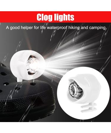 ePicsoa 2 Pcs Rechargeable Croc Lights for Clog Shoes | Waterproof LED Headlights for Dog Walking | 3 Light Modes | Great Gifts for Adults & Kids | White 1 - Buy Online on GoSupps.com