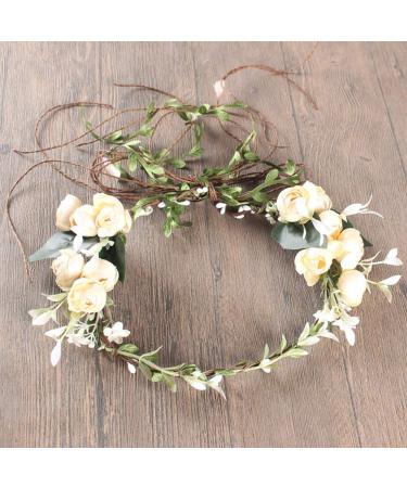 White Flower Crown Headband | Bridal Wedding Hair Accessories - Buy Online on GoSupps.com