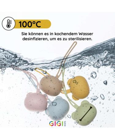 Gigi Kids Silicone Pacifier Box | Storage Holder for 2 Pacifiers | High-Quality 100% Food-Safe Silicone | Dishwasher-Proof | Dark Pink Baby Accessories - Buy Online on GoSupps.com