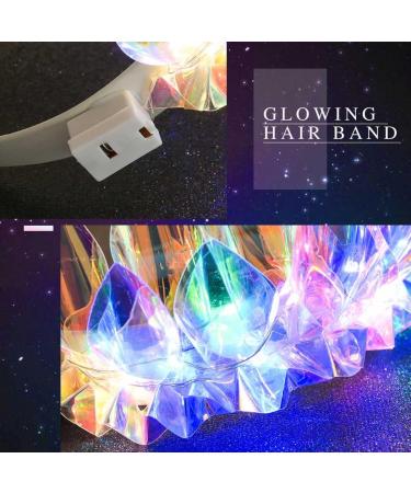 CAKURE Light Up Crown Headband - Glowing Tiara Hair Band for Nightclub Party - Hair Accessories for Women and Girls - Buy Online on GoSupps.com