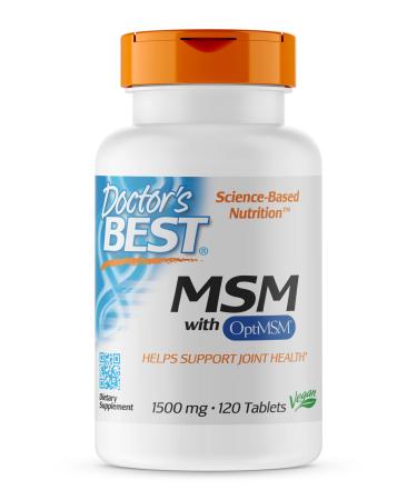 Doctor's Best MSM 1500 mg 120 Tablets 120 Count (Pack of 1)