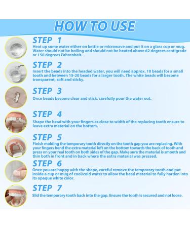 Provisional Dentures & Dental Adhesive Set - 4 Piece Temporary Repair Kit for Broken Teeth & Denture Fillings | International Shipping - Buy Online on GoSupps.com