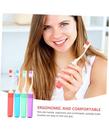 Buy Healvian 8 STK Travel Toothbrush Set - Soft Bristle Manual Toothbrush for Camping & Outdoor Use - Buy Online on GoSupps.com