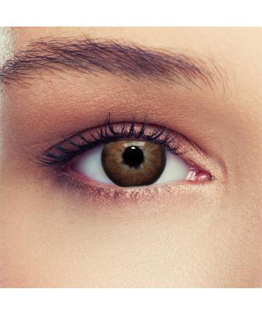 Dimension Hazel Hazelnut Brown Colored Contact Lenses - 3 Month Wear | 0.0 Diopter | Free Case | International Shipping - Buy Online on GoSupps.com