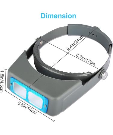 Headband Magnifier Double Lens Loupe Jewelry Magnifier - 1.5X 2X 2.5X 3.5X Magnification for Repair & Crafts - Buy Online on GoSupps.com
