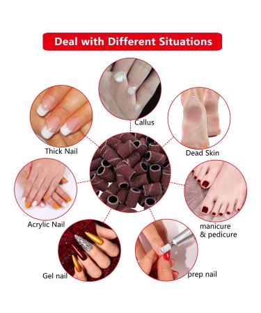 BNG E File Sanding Bands 80/120/180 Grit 210pcs Nail Drill Sanding Bands with Box - Nail Art Sanding Tape Set + 3/32 inch Nail Drill Bit - Buy Online on GoSupps.com