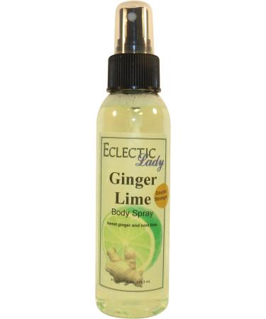 Ginger Lime Body Spray (Double Strength) 4 ounces Body Mist for Women with Clean Light & Gentle Fragrance Long Lasting Perfume with Comforting Scent for Men & Women Cologne with Soft Subtle 4 Fluid Ounces (Double Strength)