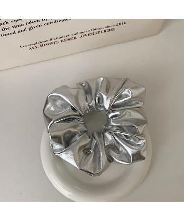 PODNAMAT Large Hair Loop Rope Hair Loop Tied Hair Ponytail Head Rope Hair Rope Hair Accessories Gift for Girls(Silver Small Large Intestinal Hair Ring) - Buy Online on GoSupps.com