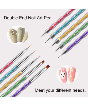 MIUXIA 5PCS Double Ended Nail Art Brushes Set for Gel Polish Designs - Buy Online on GoSupps.com