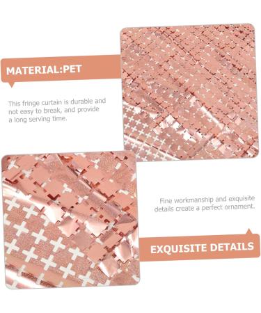 Ciieeo Square Tinsel Curtain - Rose Gold Metal Decor for Prom Disco Parties & Weddings | 200x100CM Fringe Trim Backdrop & Birthday Decorations - Buy Online on GoSupps.com