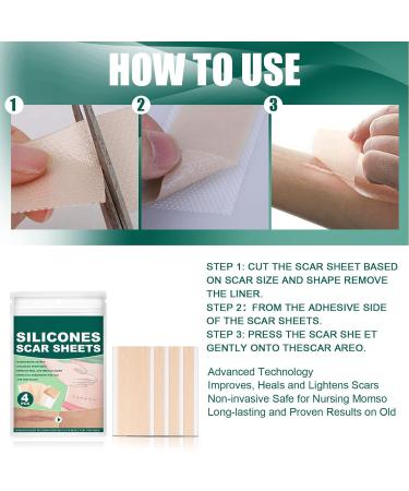 Skin Scar Concealing Tape - Ultra Thin & Breathable Covering Sticker for Beauty Care - 4pcs - Buy Online on GoSupps.com