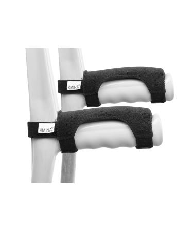 KMINA - Forearm Crutch Pads with Velcro Straps (x2 Units), Crutch Cushions for Hands, Crutch Covers Pads, Padding Crutches for Adults, Crutch Hand Grips Replacement, Handle Pads, Crutches Accessories