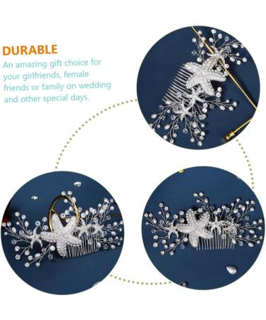 Ipetboom Starfish Side Hair Comb Tiara Bridal Hair Accessories Beach Hair Accessories Bride Hairpiece Comb Headband Girls Hair Accessory Wedding Headpiece Hair up Sweet Bridesmaid Alloy - Buy Online on GoSupps.com
