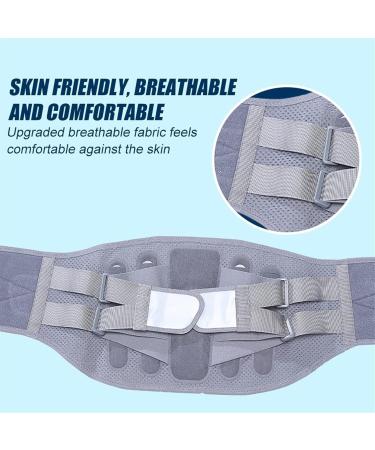 Air Mesh Back Brace for Pain Relief - Adjustable Support Belt for Men & Women - XL Grey 5 Stays for Lumbar Decompression - Buy Online on GoSupps.com