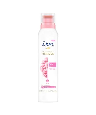 Unilever Dove Body Wash Mousse with Rose Oil Effectively Washes Away Bacteria While Nourishing Your Skin 10.3 oz