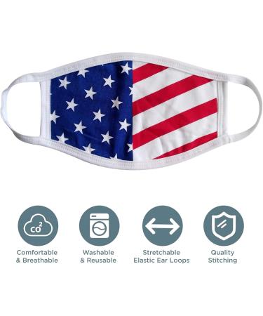 American Flag Mask for Kids - Reversible Washable Cotton Face Cover Small to Medium Size Balaclava - Buy Online on GoSupps.com