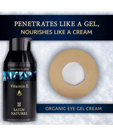 Mens Eye Cream 30ml Powerful Organic Under Eye Cream Anti Aging Wrinkles Dark Circles - Mens Face Cream with Hyaluronic Acid Vitamin E Aloe Vera and Taurine - Eye Care Products by Satin Naturel - Buy Online on GoSupps.com