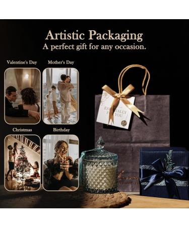 8oz Pine Scented Soy Candle - Gift for Women Aromatherapy Glass Jar Candle for Home Spa & Yoga - Perfect for Mother's Day Birthdays & Christmas - Buy Online on GoSupps.com