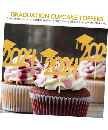 ERINGOGO 10pcs Graduation Cap Appetizer Pick Graduation Party Cupcake Toppers 2024 Appetizer Picks Graduation Party Decorations 2024 Graduation Cupcake Picks Wood The Banner Paper Cup - Buy Online on GoSupps.com
