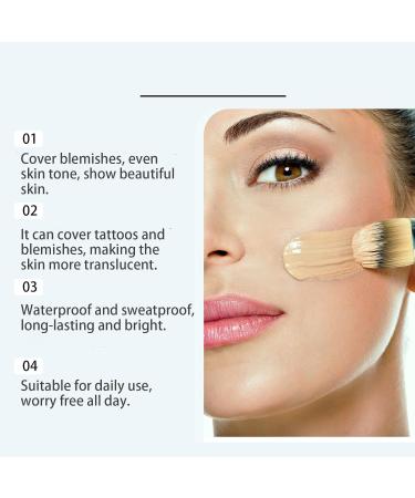  homomdy Perfecting corrective foundation complexion cream long-lasting waterproof natural makeup for a smooth body and covers imperfections (3pcs) - Buy Online on GoSupps.com