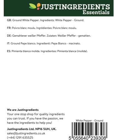 JustIngredients Essentials White Pepper Ground 500g - Pack of 1 | Premium Quality Spice - Buy Online on GoSupps.com