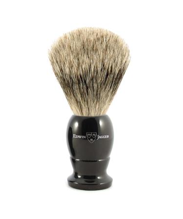 Edwin Jagger 3EJ876 Large Best Badger Shaving Brush Imitation Ebony for use with Shaving Cream or Soap for Men Large Imitation Ebony