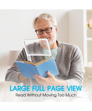 Smlirop 48 LED 5X Magnifier Cool and Warm 3-Mode Switching - Ideal for Low Vision Observation Aids and Elderly Readers - Reduces Eyestrain for a Comfortable Reading Experience (Lens 7.5 * 4.4 in) - Buy Online on GoSupps.com