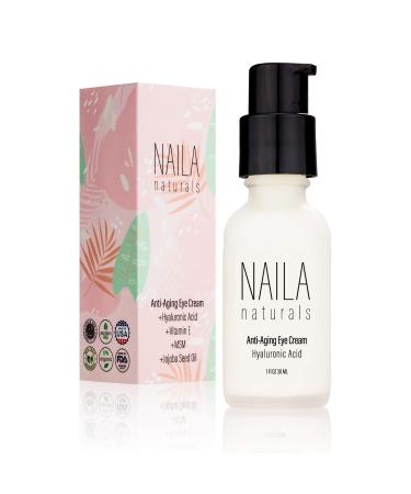 Naila Naturals Anti Aging Eye Cream - Eye Firming Cream And Anti Wrinkle Eye Cream - For Fine Lines  Dark Circles  Puffiness  Bags - ORGANIC Ingredients- Made in USA