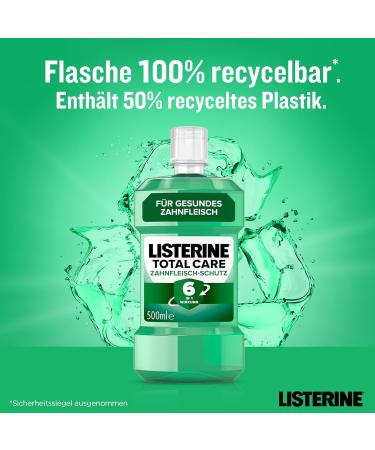 Shop Listerine Total Care Gear Protection 6 x 500ml Antibacterial Mouthwash | 6-in-1 Gum Health & Fresh Breath | International Shipping Available - Buy Online on GoSupps.com