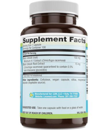 Livamed - Black Cohosh Veg Caps 100 Count - Buy Online on GoSupps.com