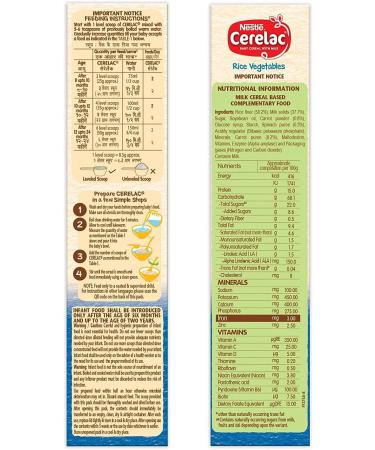 Generic Baby Cereal with Milk Rice Vegetables From 8 to 24 Months 300g - Buy Online on GoSupps.com