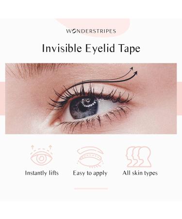 Wonderstripes Invisible Eyelid Tape - Skin-Friendly Eye Lift Strips for Droopy/Hooded Eyes - 64 Medium Silicone Strips (0.16 x 1.02 inch) - Buy Online on GoSupps.com