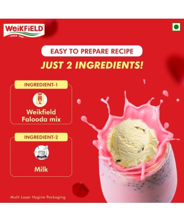 Weikfield - Falooda Mix - Rose Flavour - 200g - Buy Online on GoSupps.com