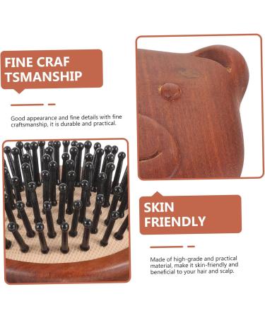 Buy Hapinary Bear-Shaped Wooden Comb & Massage Brush - Scalp Washer & Hair Massage Tool - Ideal for Healthy Hair Care | International Shipping Available - Buy Online on GoSupps.com