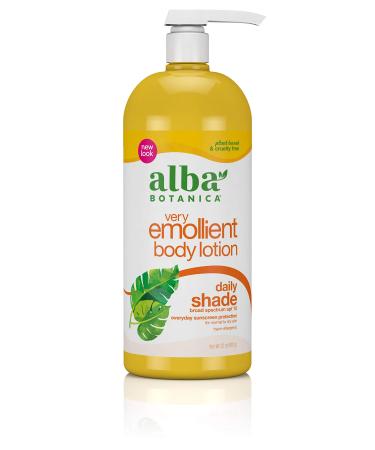 Alba Botanica Very Emollient Body Lotion, Daily Shade SPF 15, 32 Oz (Packaging May Vary)
