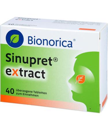 Sinupret Extract Coated Tablets - 40 pcs for Natural Sinus Relief | International Shipping Available - Buy Online on GoSupps.com