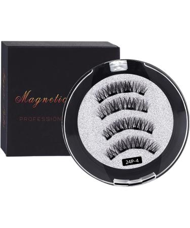 Besreey Magnetic False Eyelashes False Eyelashes No Glue Magnetic Eyelashes | Reusable Soft Fake Lashes Comes in Magnetic Box Easy to Apply Long-Lasting Ks02-4 - Buy Online on GoSupps.com