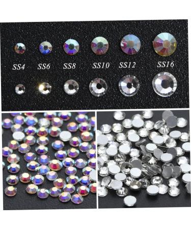 Nail Art Gems Flat Back Round Nail Rhinestones AB Mixed Nail Crystals for DIY Crafts 1Box nail art gems - Buy Online on GoSupps.com