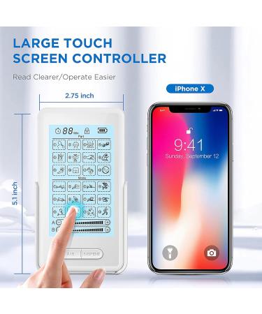 NURSAL Dual Channel TENS Unit - Pain Relief Muscle Stimulator with 16 Pads 24 Modes & Touchscreen for Easy Use - Perfect for Seniors - Buy Online on GoSupps.com