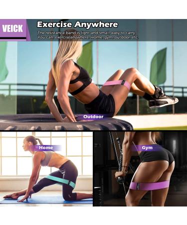 VEICK Resistance Bands - Workout Loop Bands for Women - Fitness Stretch Bands for Booty Legs - White/Gray/Black - Buy Online on GoSupps.com