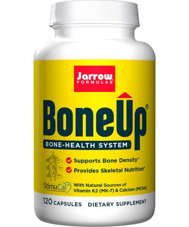 Jarrow Formulas BoneUp - 120 Capsules - Micronutrient Formula for Bone Health - Includes Natural Sources of Vitamin D3 Vitamin K2 (as MK-7) & Calcium - 60 Servings