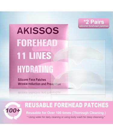 Forehead Wrinkle Patches - Akissos Silicone Reusable Face Tape for Wrinkles Frown Lines 11 Lines - Overnight Anti Wrinkle Patches Hydrating & Hypoallergenic Silicone Face Patches for All Skin Types - Buy Online on GoSupps.com