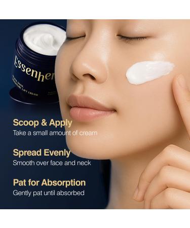 ESSENHERB Black Snail Signature Lift Cream Korean Skincare Firming Moisturizer with 65% Snail Mucin Peptides & Hyaluronic Acid Cream for Skin Texture & Elastic-Looking Finish 1.69 fl oz (50ml) - Buy Online on GoSupps.com