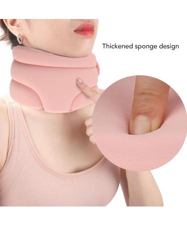 Adjustable Cervical Collar Soft Neck Brace with Breathable Fabric Ergonomic Design Lightweight Portable for Traveling Men Women Relieves Neck Discomfort (Pink) - Buy Online on GoSupps.com