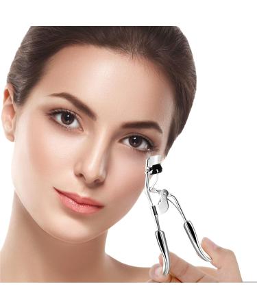 Buy Wllhyf Professional Eyelash Pliers Kit - Metal Makeup Tool with Built-in Comb & 10 Replacement Pads for Dramatically Curved Eyelashes (Silver) - International Shipping Available - Buy Online on GoSupps.com