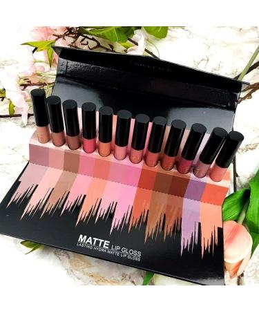 Mist Matte Nude Lipstick Set 12 Colors Waterproof Long Lasting Lip Gloss Non-Stick Cup Lipstick - Buy Online on GoSupps.com