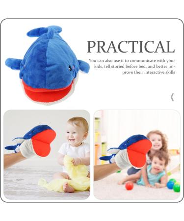 Alipis Blue Whale Hand Puppet Plush Toy - Educational Storytelling Animal Glove - 30cm - Buy Online on GoSupps.com